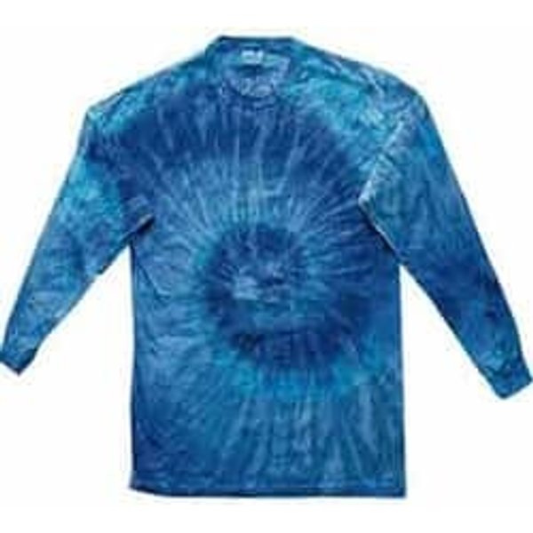 Tie Dye Shirt Blue Jerry Long Sleeve Tee Shirt
