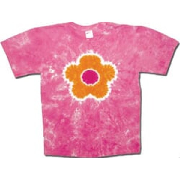 Tie Dye T-shirt - Sundog Dawn Flower Pink Adult Tee