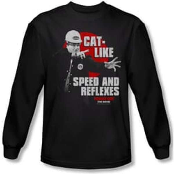 Tommy Boy Shirt Cat Like Long Sleeve Black Tee T-Shirt
