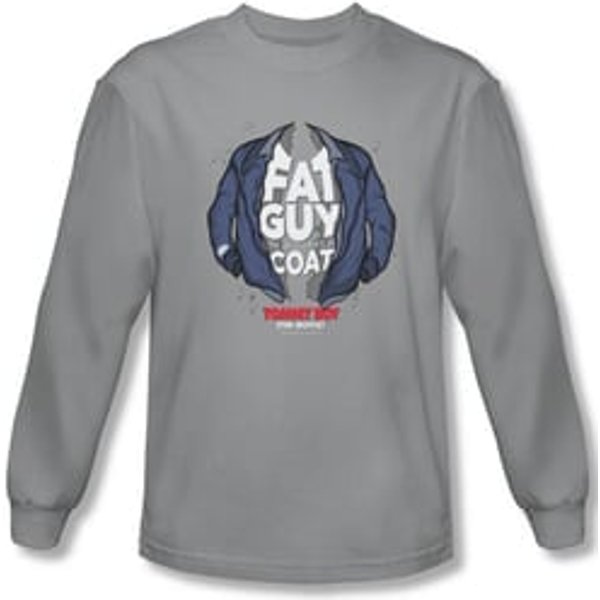 Tommy Boy Shirt Little Coat Long Sleeve Silver Tee T-Shirt
