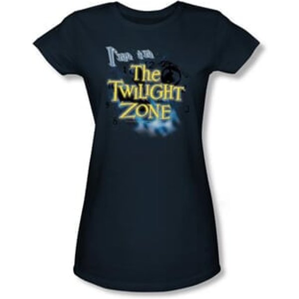 Twilight Zone Juniors T-Shirt - I'm In The Twilight Navy Blue