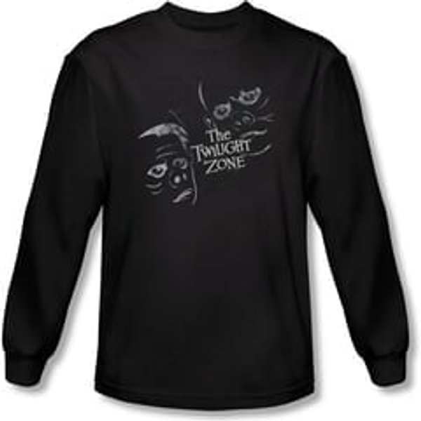 Twilight Zone Shirt Faces Long Sleeve Black Sweatshirt