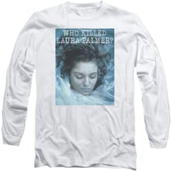 Twin Peaks Long Sleeve Shirt Who Killed Laura White Tee T-Shirt
