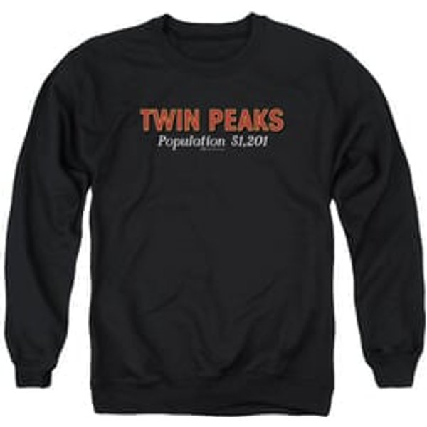 Twin Peaks Sweatshirt Population 2 Adult Black Sweat Shirt