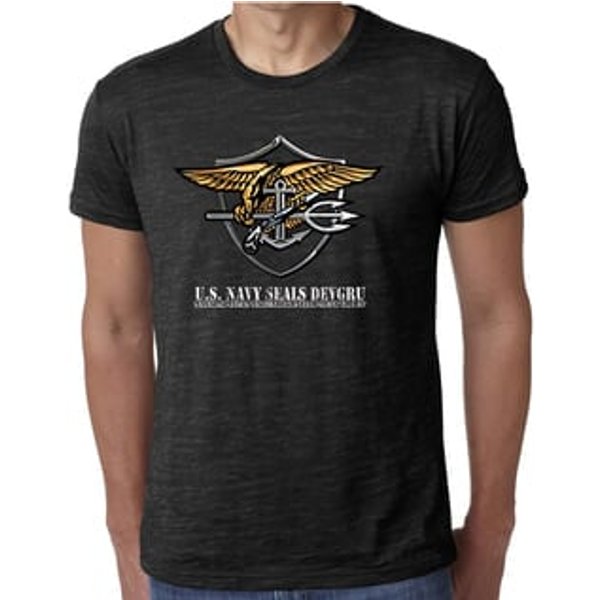 U.S. Navy Seal Shirt Devgru Mens Burnout Tee T-Shirt