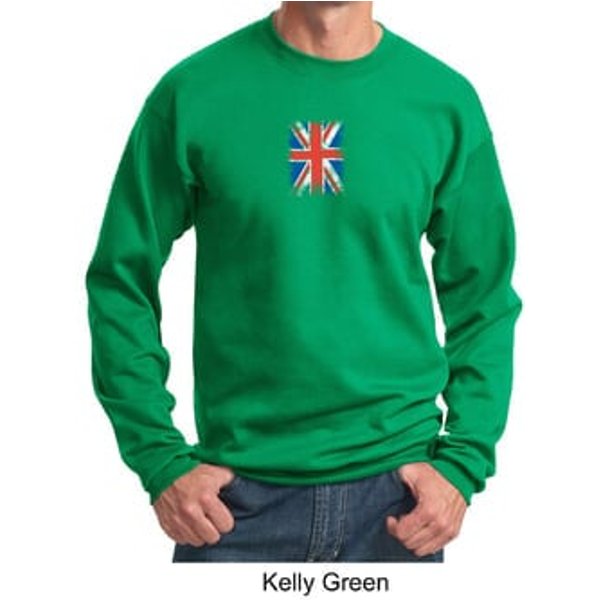 Union Jack Sweatshirt British UK Flag Small Print Adult Sweatshirt
