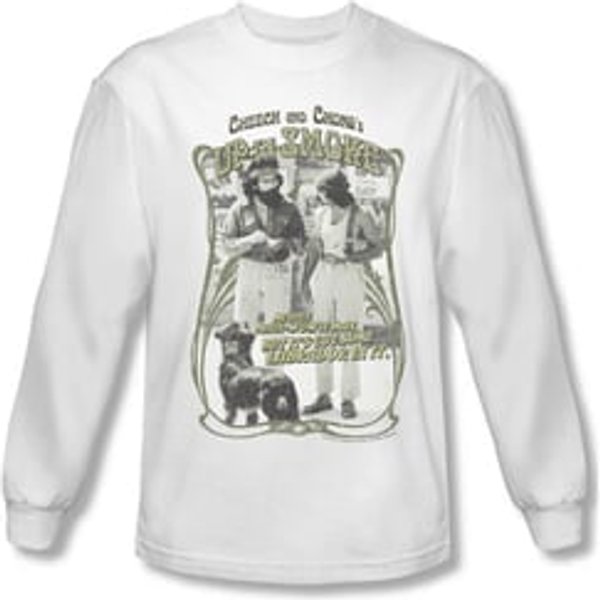 Up In Smoke Shirt Labrador Long Sleeve White Tee T-Shirt