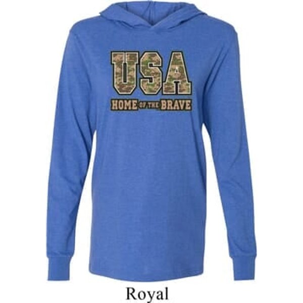 USA Home of the Brave Lightweight Hoodie Tee