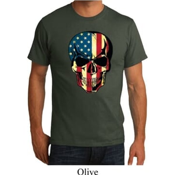 USA Skull Mens Organic Shirt
