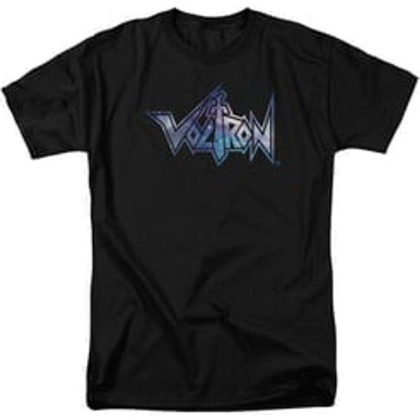 Voltron Shirt Space Logo Adult Black Tee T-Shirt