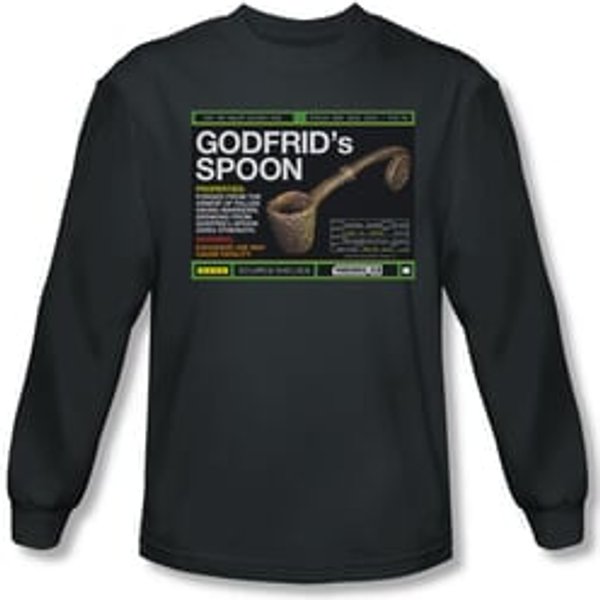 Warehouse 13 Shirt Godfrid Spoon Long Sleeve Charcoal Tee T-Shirt