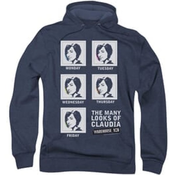 Warehouse 13 Shirt Juniors V Neck Many Looks Navy Blue Tee Shirt