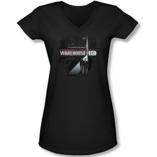 Warehouse 13 Shirt Juniors V Neck The Unknown Black Tee Shirt