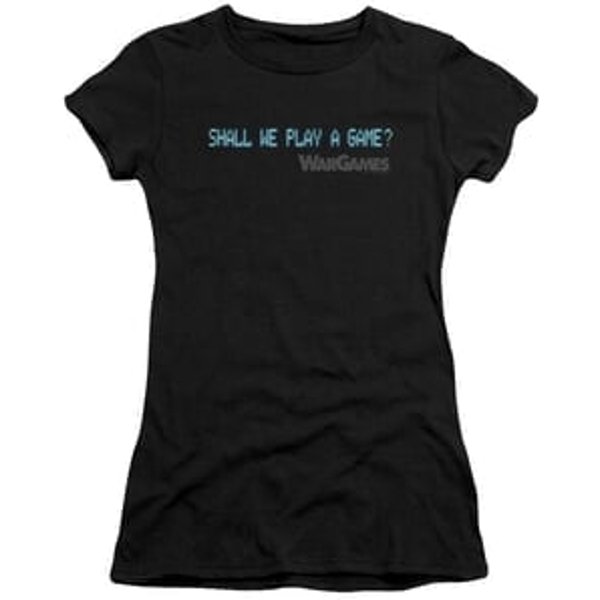 WarGames Juniors Shirt Shall We Play A Game? Black T-Shirt
