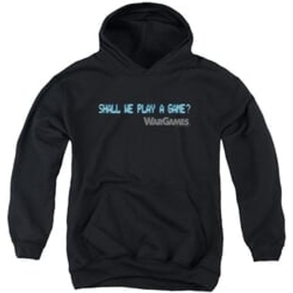 WarGames Kids Hoodie Shall We Play A Game? Black Youth Hoody