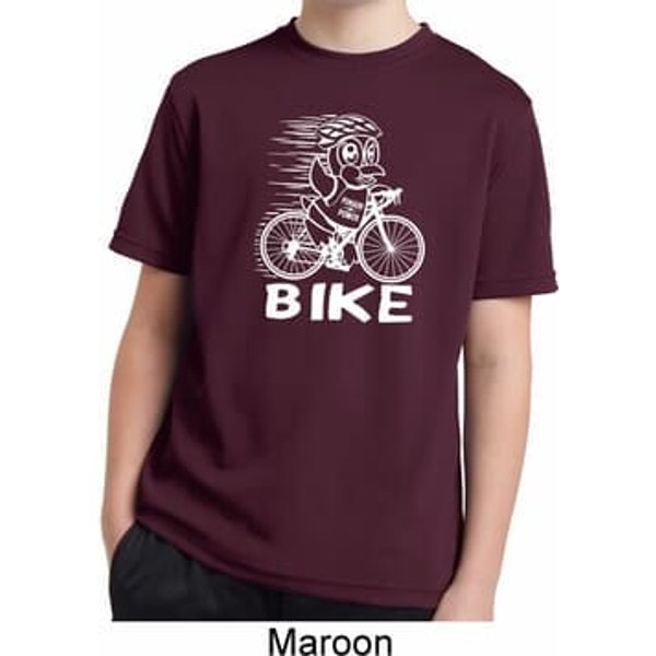 White Penguin Power Bike Kids Moisture Wicking Shirt