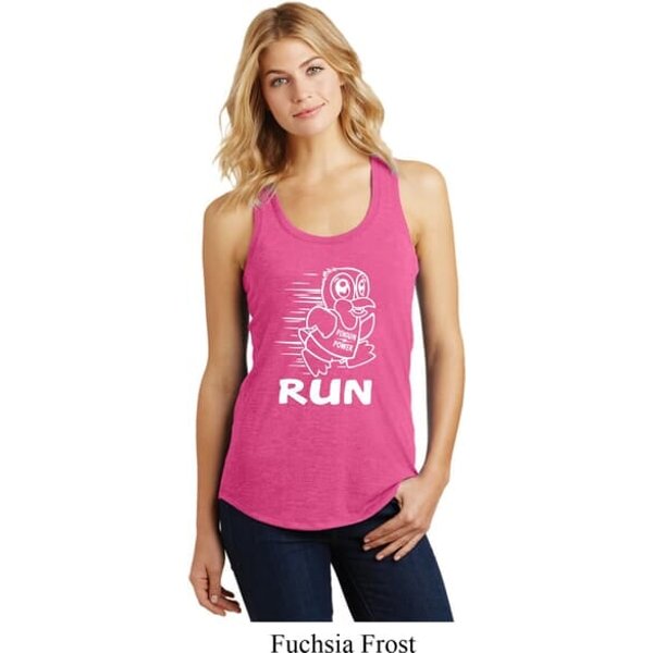 White Penguin Power Run Ladies Racerback Tank Top