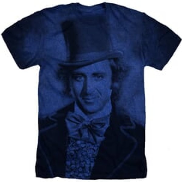 Willy Wonka and The Chocolate Factory Shirt Gene Wilder Heather Royal Blue T-Shirt