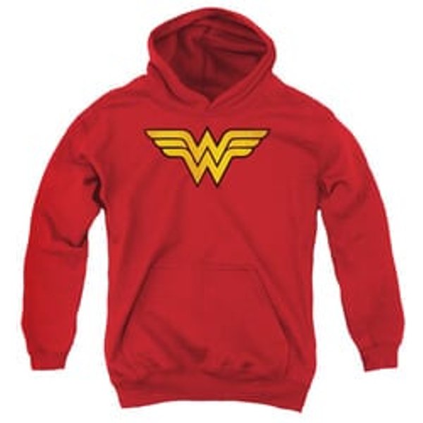 Wonder Woman Kids Hoodie Logo Red Youth Hoody