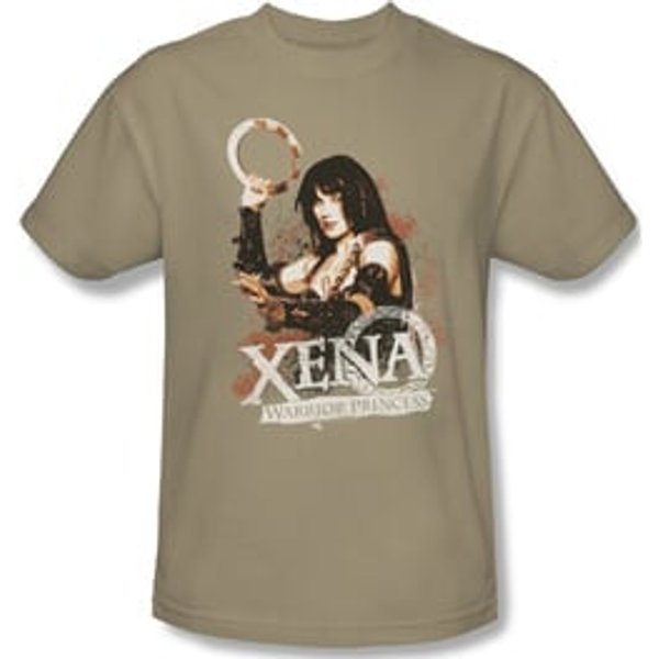 Xena: Warrior Princess Shirt Princess Posing Adult Sand Tee T-Shirt