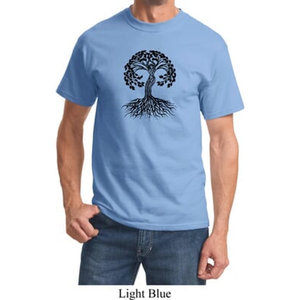 Yoga Black Celtic Tree Adult Shirt