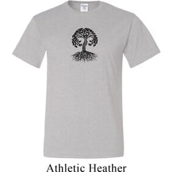 Yoga Black Celtic Tree Mens Tall Shirt