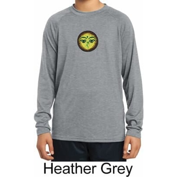 Yoga Buddha Eyes Patch Kids Dry Wicking Long Sleeve Shirt
