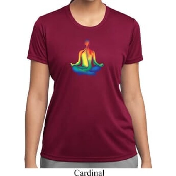 Yoga Chakra Lotus Pose Ladies Moisture Wicking Shirt