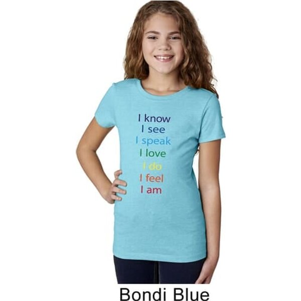 Yoga Chakra Words Girls Shirt