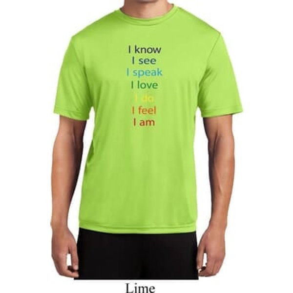Yoga Chakra Words Mens Moisture Wicking Shirt