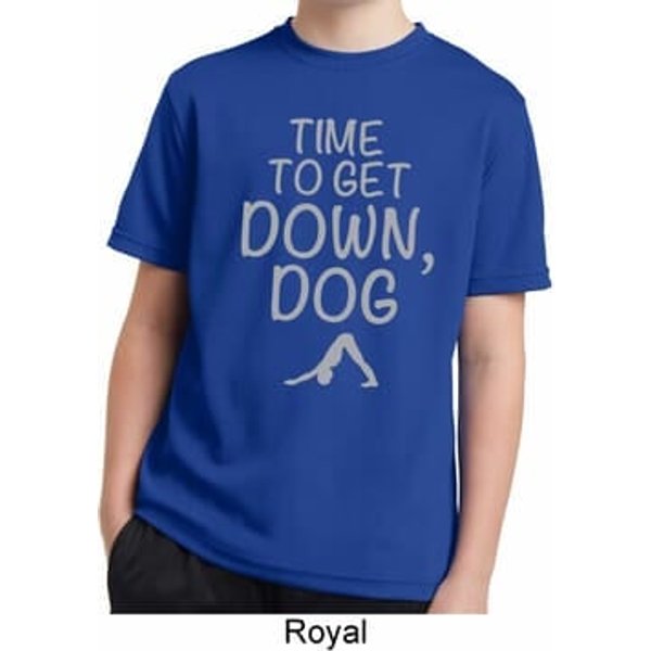 Yoga Get Down Dog Kids Moisture Wicking Shirt