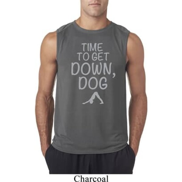 Yoga Get Down Dog Mens Sleeveless Shirt