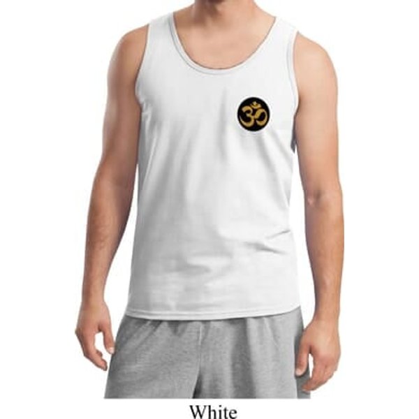 Yoga Gold AUM Patch Pocket Print Tank Top