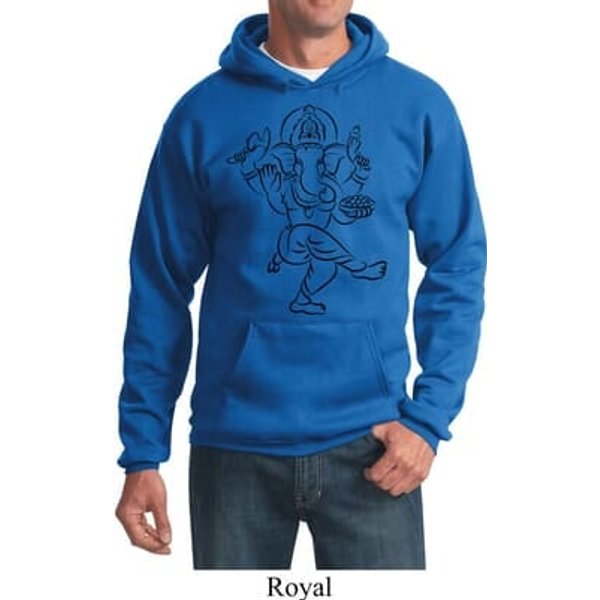 Yoga Hoodie Black Sketch Ganesha Hoody