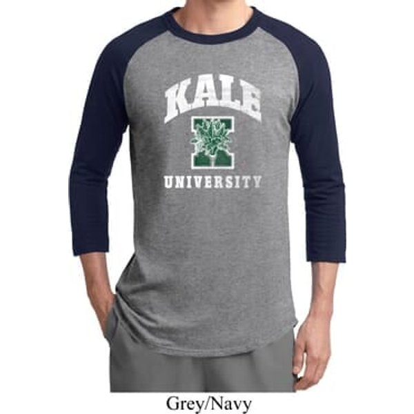 Yoga Kale University Darks Mens Raglan Shirt