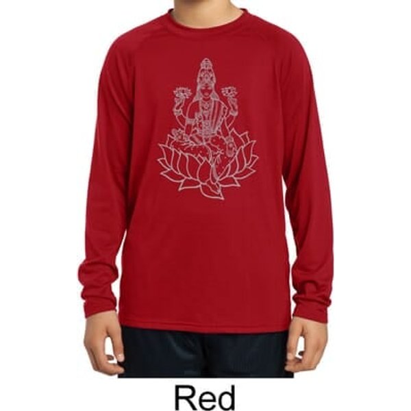 Yoga Tara Sketch Kids Dry Wicking Long Sleeve Shirt