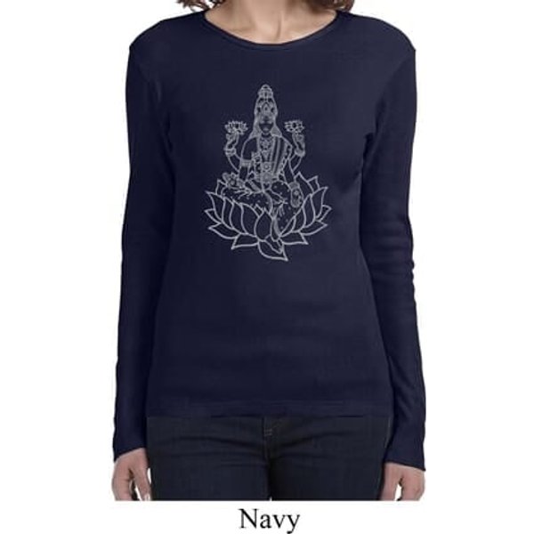 Yoga Tara Sketch Ladies Long Sleeve Shirt