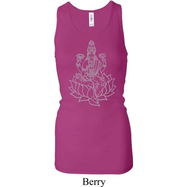 Yoga Tara Sketch Ladies Longer Length Racerback Tank Top