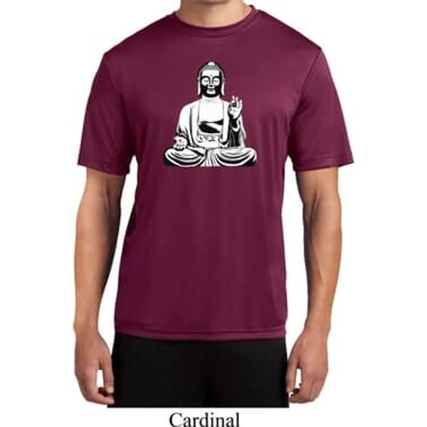 Yoga Tee At Peace Buddha Moisture Wicking T-shirt