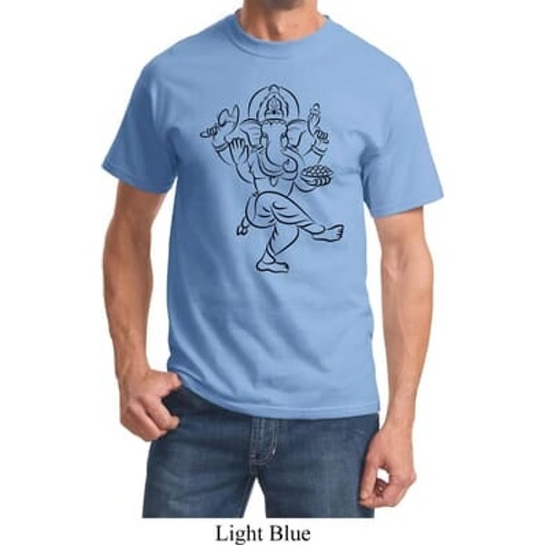 Yoga Tee Black Sketch Ganesha T-shirt