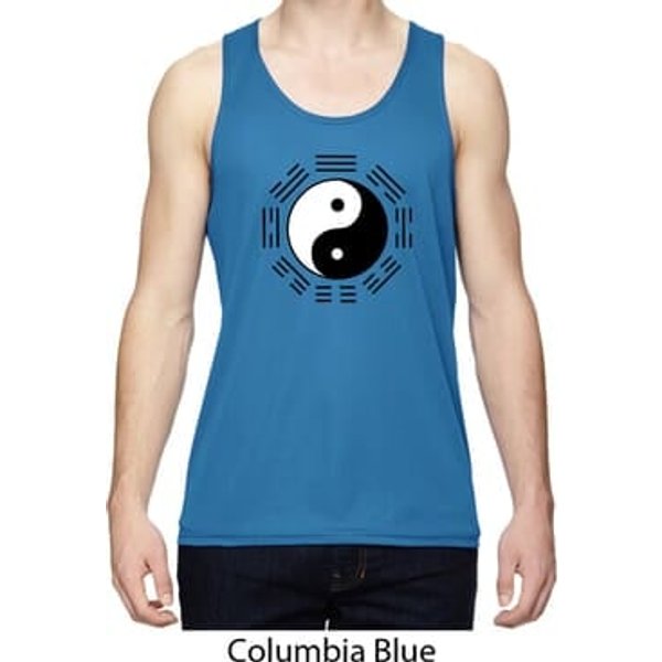 Yoga Ying Yang Trigrams Mens Moisture Wicking Tanktop