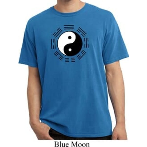 Yoga Ying Yang Trigrams Pigment Dyed Shirt