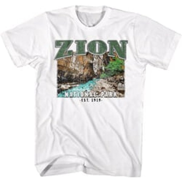 Zion National Park Utah Adult NPCA T-shirt - White