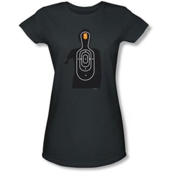 Zombie Juniors T-Shirt Zombie Target Charcoal Tee Shirt