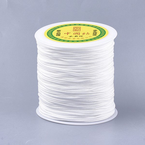 Hilo de nylon, blanco, 1.5mm, alrededor de 120.29 yarda (110 m) / rollo