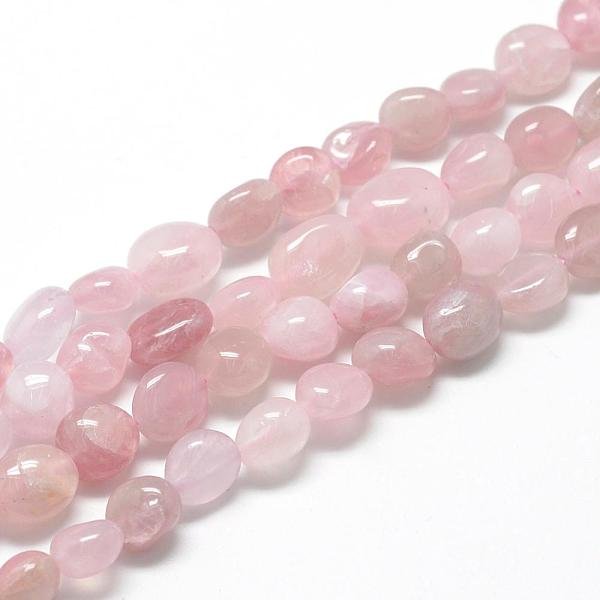 Natural Rose Quartz Beads Strands, Nuggets, 8-15X7-12X4-12Mm, Hole: 1Mm, About 30-45Pcs/Strand, 15.7 Inch-image