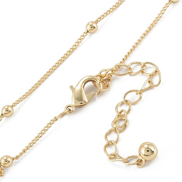 Brass Satellite Chain Necklaces, Long-Lasting Plated, Real 18K Gold Plated, 16.54 Inch(42Cm)-image