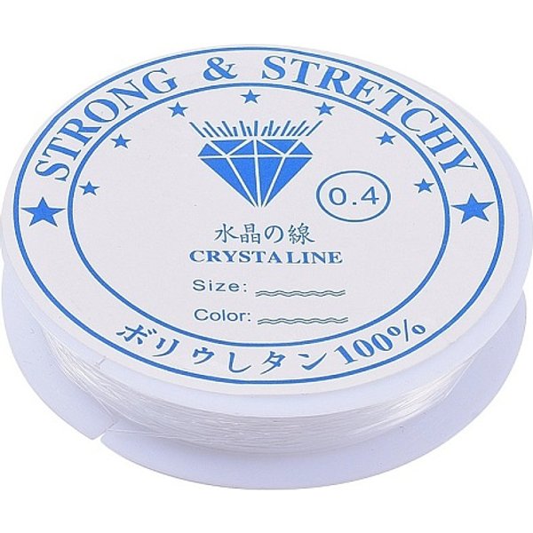 Elastic Crystal Thread, For Diy Stretch Bracelets, Clear, 0.4Mm, About 15.85 Yards(14.5M)/Roll-image