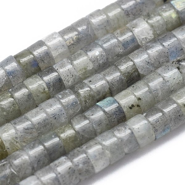 Perles De Labradorite Naturelle, Plat Rond / Disque, 4X2Mm, Trou: 0.7Mm, Environ 167 Pcs/Chapelet, 15.35 Pouce (39 Cm)-image