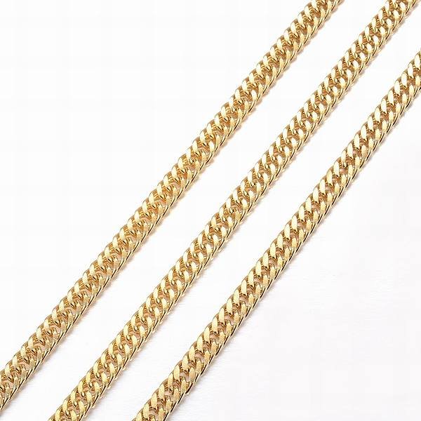 Ion Plating(Ip) 304 Stainless Steel Cuban Link Chains, Chunky Curb Chains, Unwelded, With Spool, Faceted, Golden, 5X4X0.8Mm, About 32.8 Feet(10M)/Roll-image